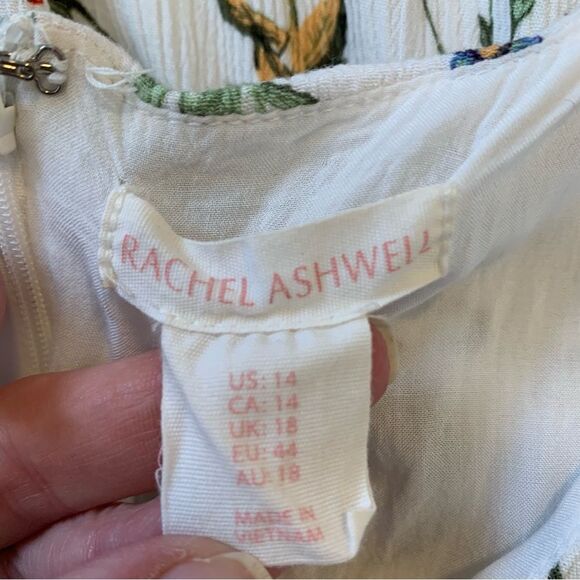 Rachel Ashwell Cottagecore Botanical Midi Dress V-neck Sleeveless Garden Style - Picture 13 of 15